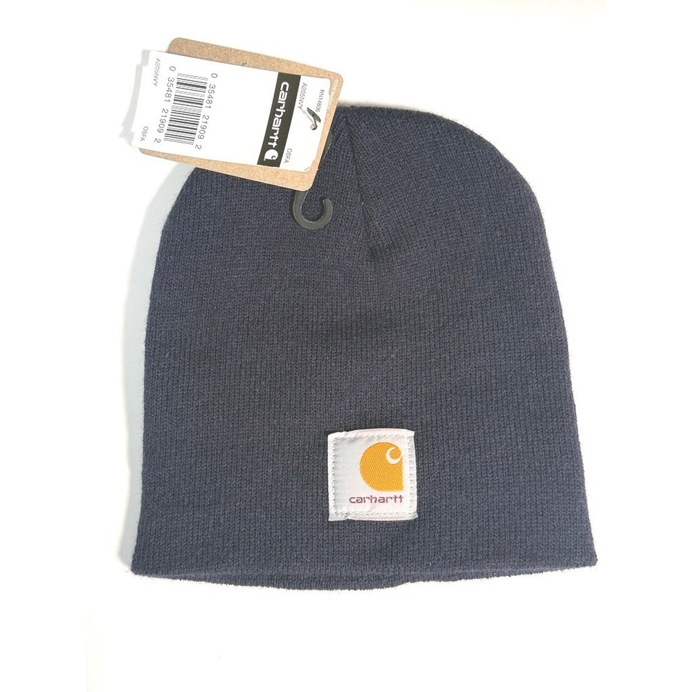 Carhartt Mens Navy Watch Hat Beanie Size OS Workwear Gorpcore Utility Hiking NWT